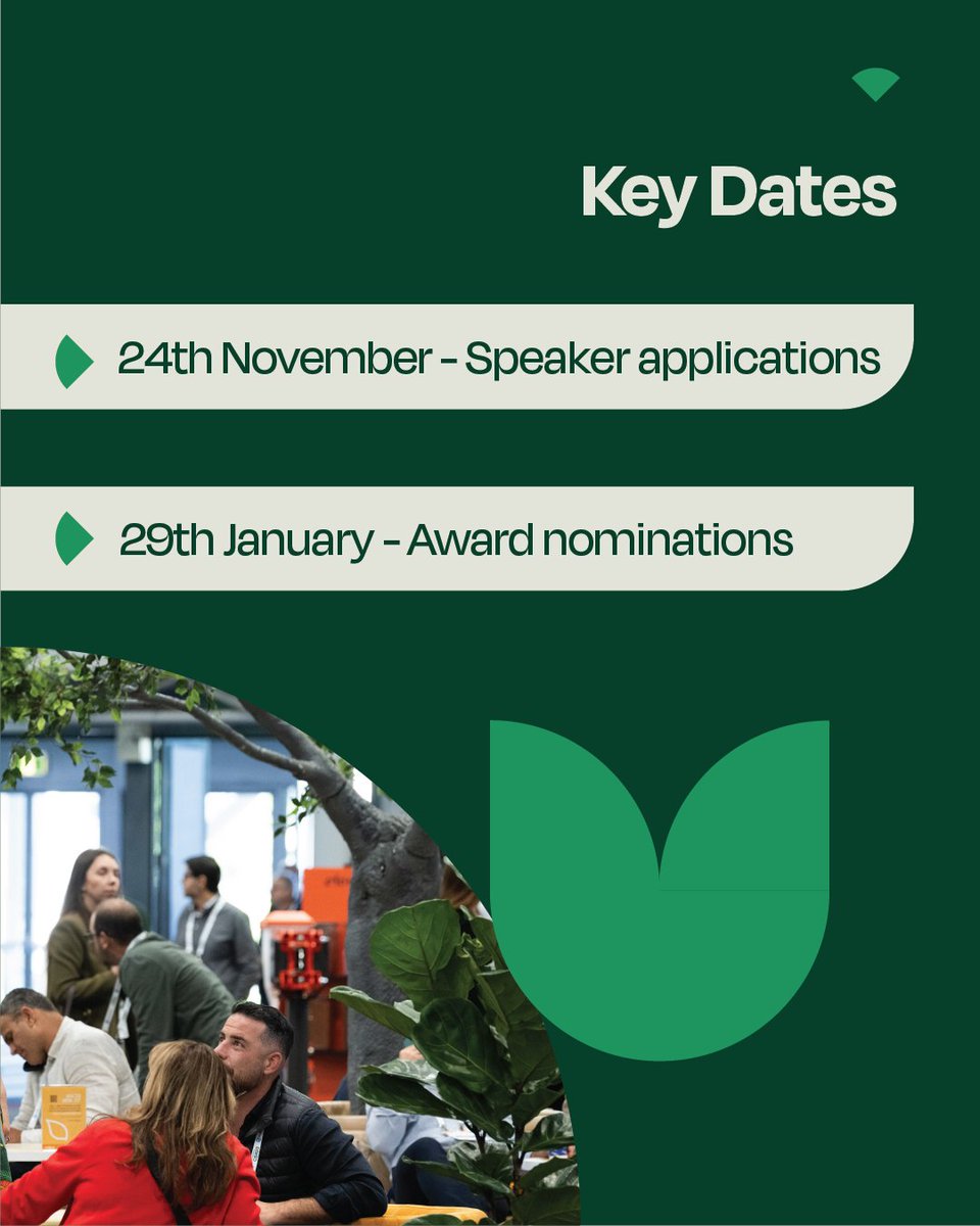 📅 Key dates for #HortCon26 are officially here:

Exhibitor Booths on Sale: 27th October
Early Bird Registration Open: 19th November
Speaker Applications Open: 24th November
Award Nominations Open: 29th January 2026

👉 Sign up to stay in the loop: bit.ly/3HgW5Od