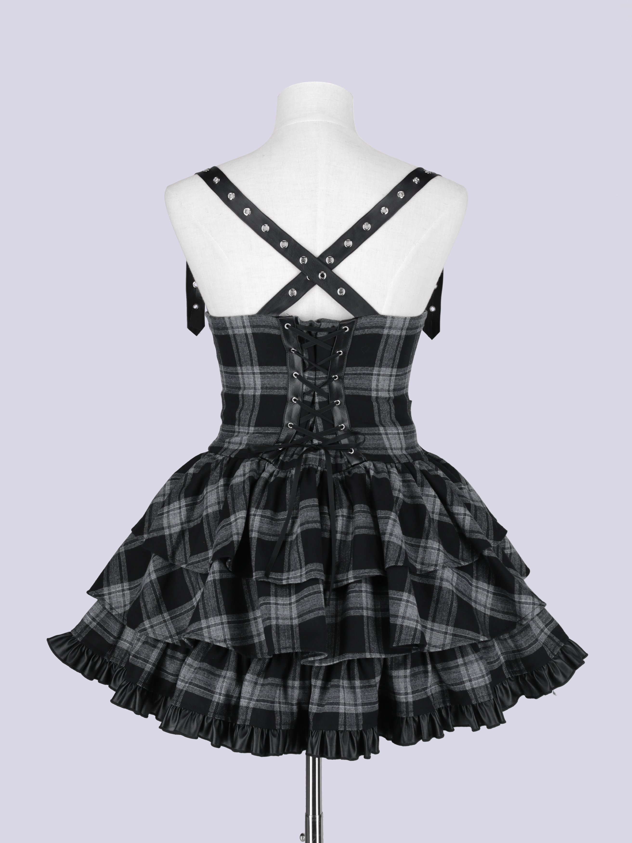 ジャケット・アウター IMVAL / Frill Leather Dress Qooza IMVAL / Frill Leather Dress [BLK]