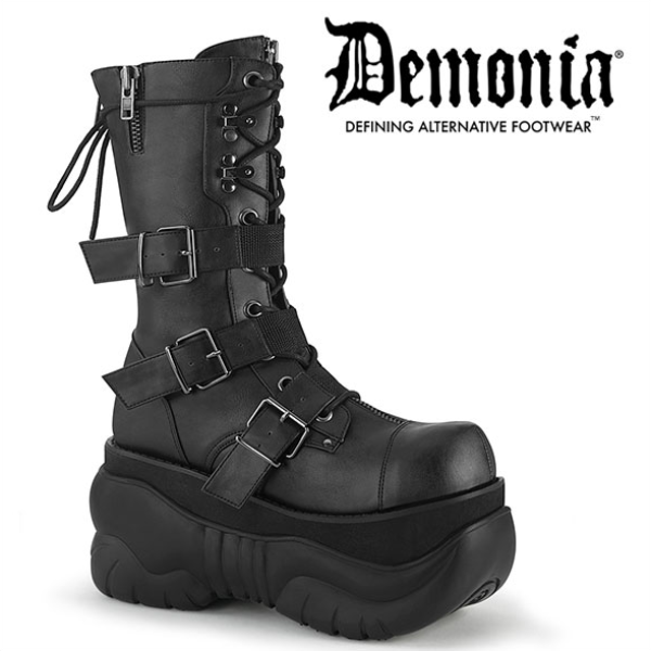 【smfk】パンク ダメージ ショートブーツブラック demonia qooza smfk】パンク ダメージ ショートブーツブラック demonia qooza