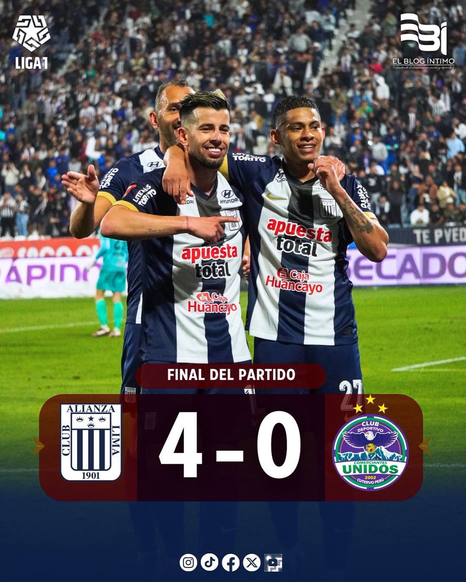 🏁 FINAL | Alianza Lima goleó y volvió al triunfo en Matute por Liga 1 🔵⚪. Ceppelini, Quevedo y Aquino en gran nivel 💎. Buen dolor de cabeza pensando en la Sudamericana 🔥. Enfocados. ¡Arriba, Alianza!

📸: Marco González