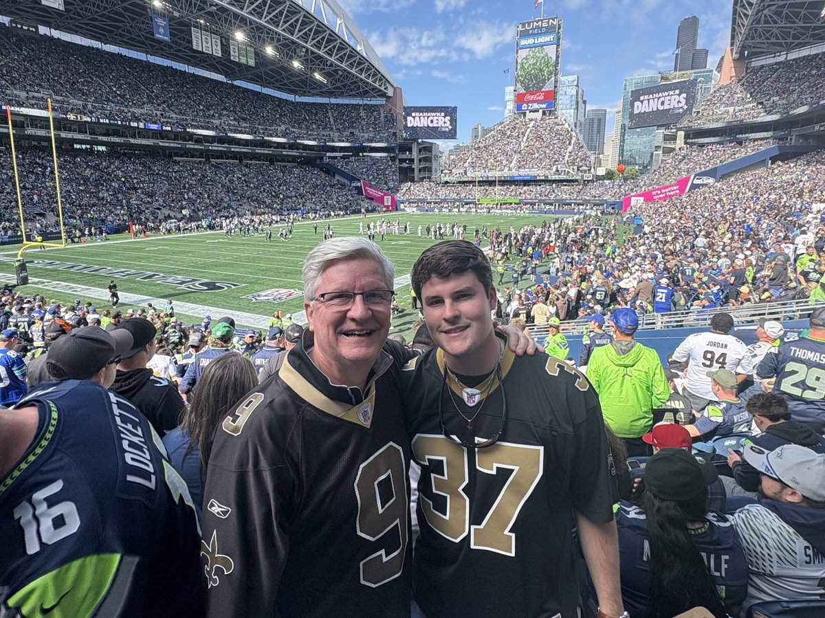 Dad and I go to a different #Saints road game once a year. This year’s destination was Seattle, WA. Horrible football but great experience and fan atmosphere. #WhoDat til I die.