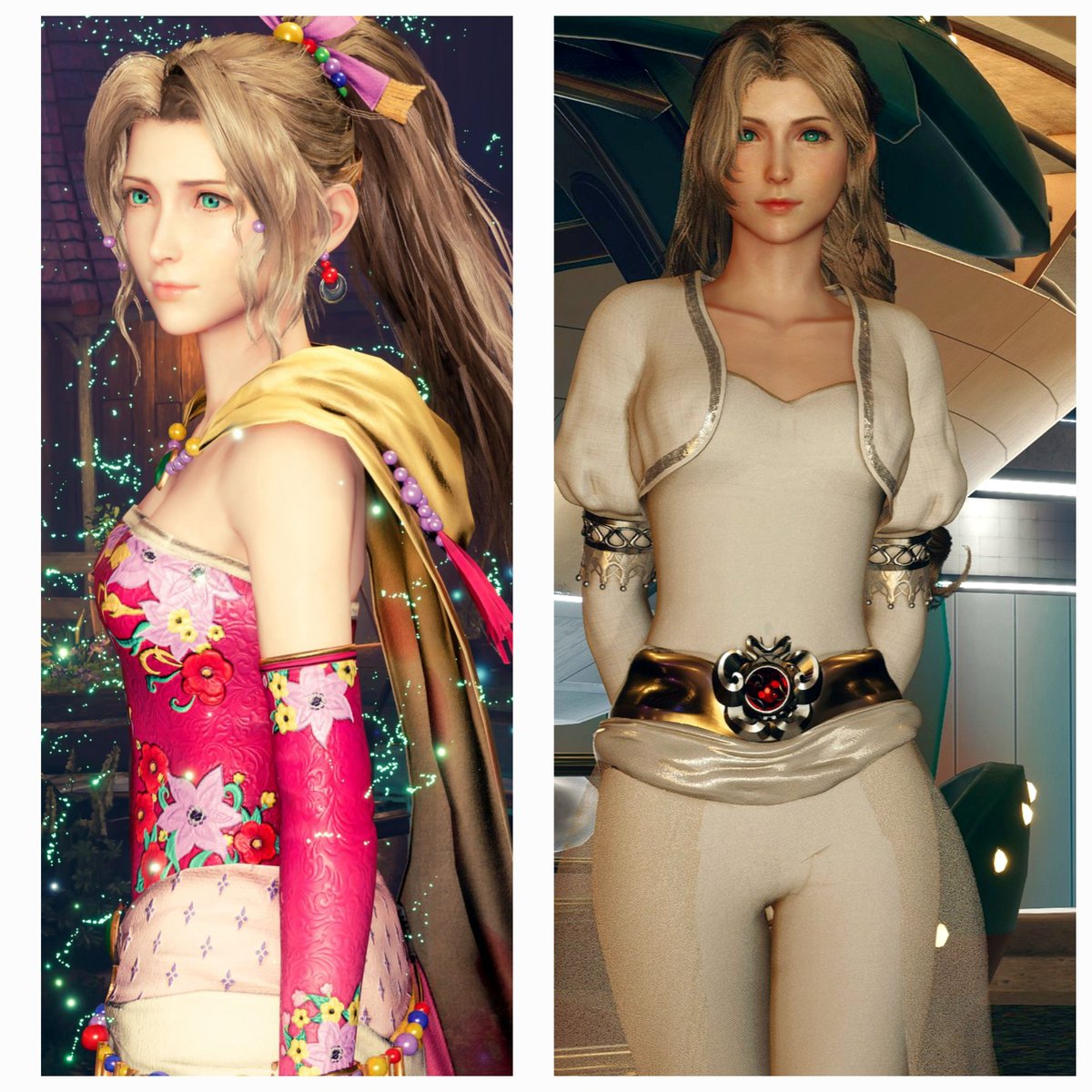Krysellerith's tweet image. The way Aerith looks soooo good both in Terra and Celes outfit❤️‍🔥