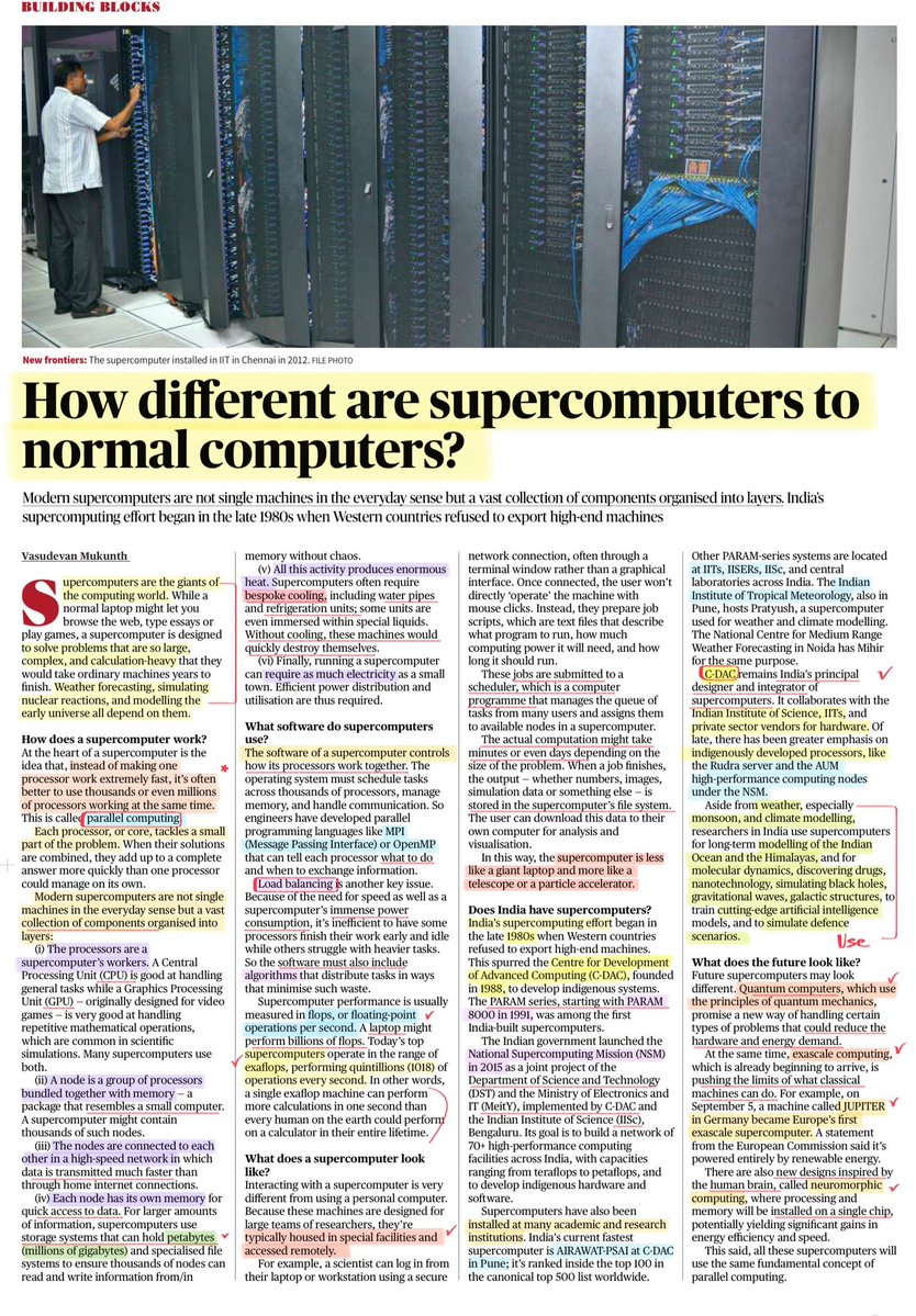 StudyRules12's tweet image. #Supercomputers 
#upsc
#currentaffairs 
#facts