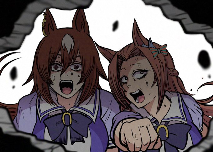 久々にカワカミちゃんとシリウスさん描きたくなったのでらくがき 