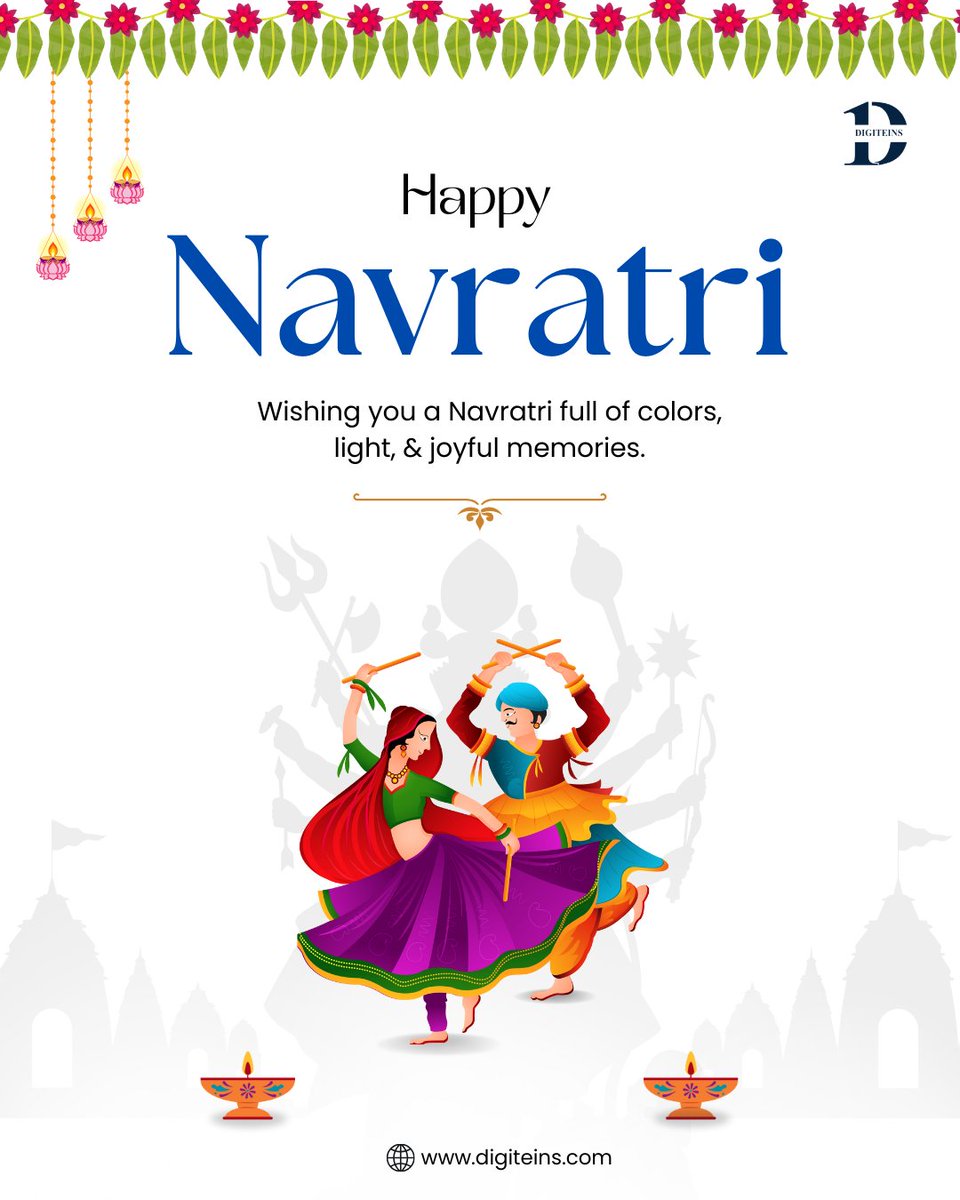 digiteins's tweet image. 9 colors. 9 powers. 1 purpose.

Happy Navratri🌸

#Navratri2025 #CelebrateWithCode #Digiteins