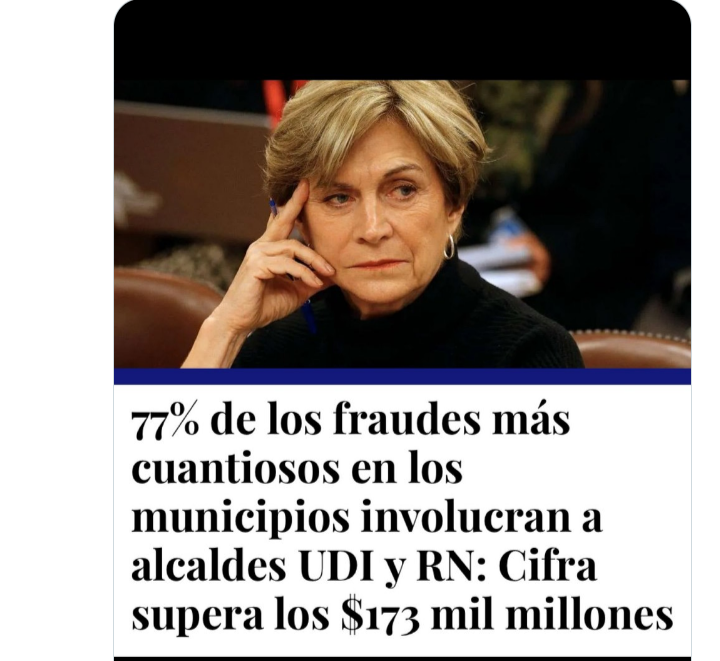 zuniga_edo's tweet photo. La Udi es el partido más corrupto de Chile, la Udi corrupta corrompió el poder judicial en complicidad con Chadwick, y lo tienen escondido para no cagarle la campaña a la candidata de la corrupción, Udi = Fraude al fisco, cohecho y soborno. 
Lavin 
Cathy Barriga 
#PrimerPlanoCHV https://t.co/4pNqgrbJ9C