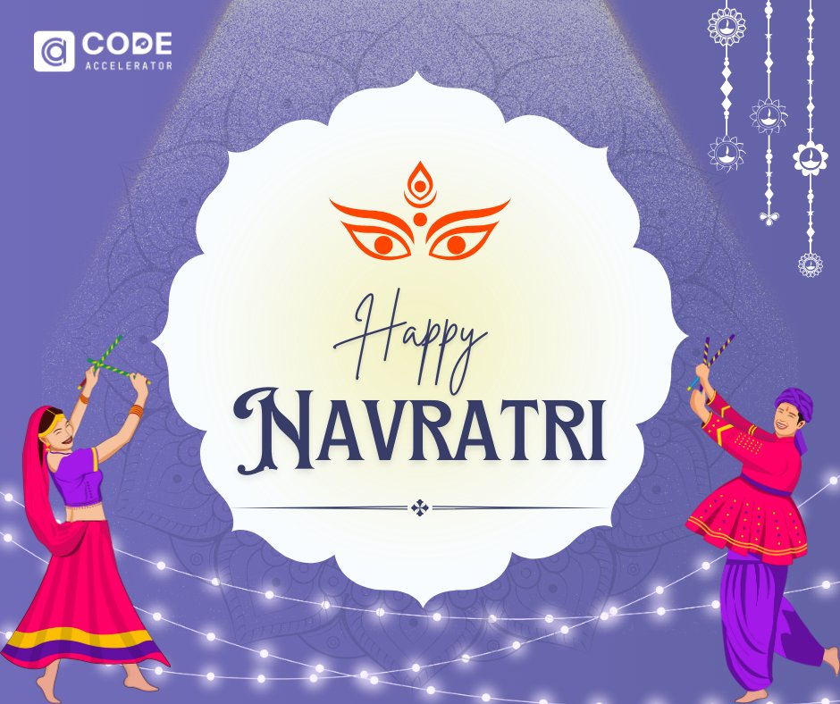 AcceleratorCode's tweet image. Nine nights of devotion, dance, and divine energy! 🔥 May Goddess Durga bless you with strength, happiness, and prosperity as we celebrate the victory of good over evil. 🌸🪔
#ShubhNavratri #JaiMataDi #NavratriVibes #FestiveSpirit #GarbaNights