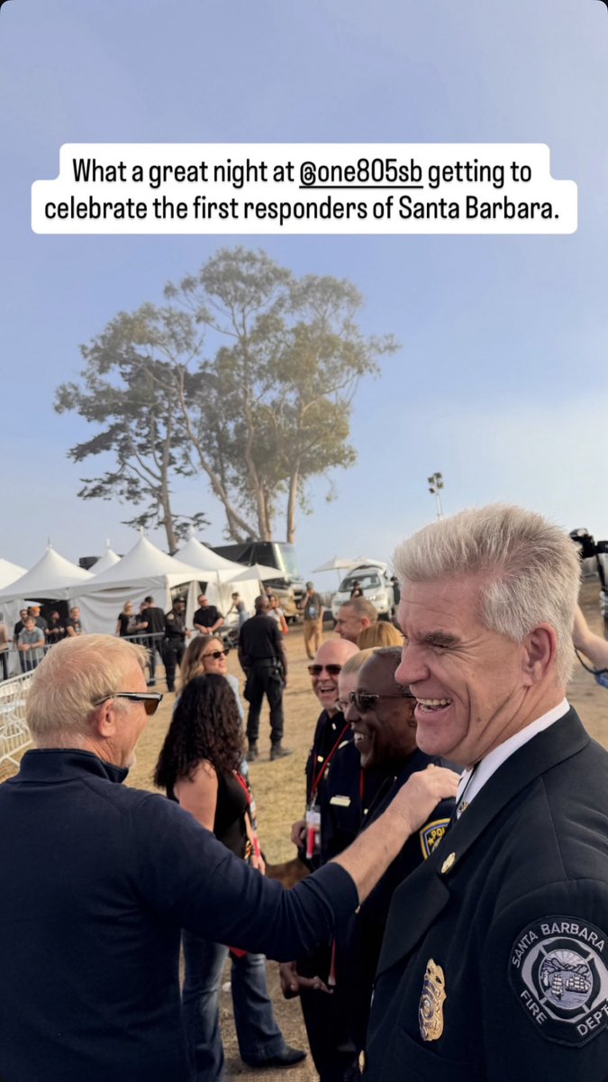 kevincostnerr48's tweet image. Epic night celebrating Santa Barbara's first responders at One805LIVE! 🎸🚒 #One805LIVE #SantaBarbaraHeroes #kevinCostner
