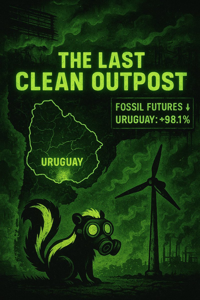 98 percent clean in under a decade! Uruguay’s grid hums on wind and water. Somewhere a StinkDEX trader is shorting breathable air.

Amazing news by <a href="/_allysonchiu/">Allyson Chiu</a> 
tinyurl.com/4r5ef7nz

HEz7eqe3ZdbQa8QfLDo1JWpWzJK3bFJHy6D1PMWapump

stinkdexunofficial.com

#fartcoin #memecoin