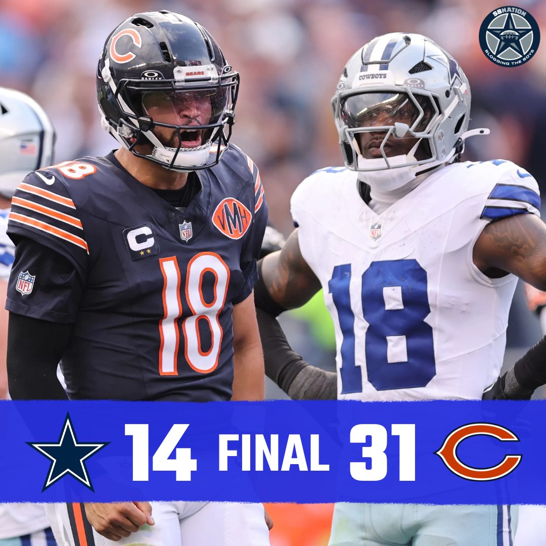 The Cowboys were absolutely embarrassed by the Bears.