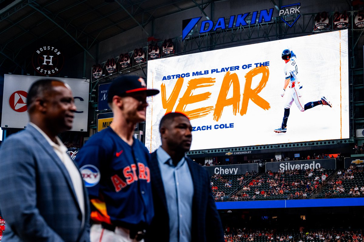 Congratulations to Zach Cole on being named the Astros <a href="/MiLB/">Minor League Baseball</a> Player of the Year!