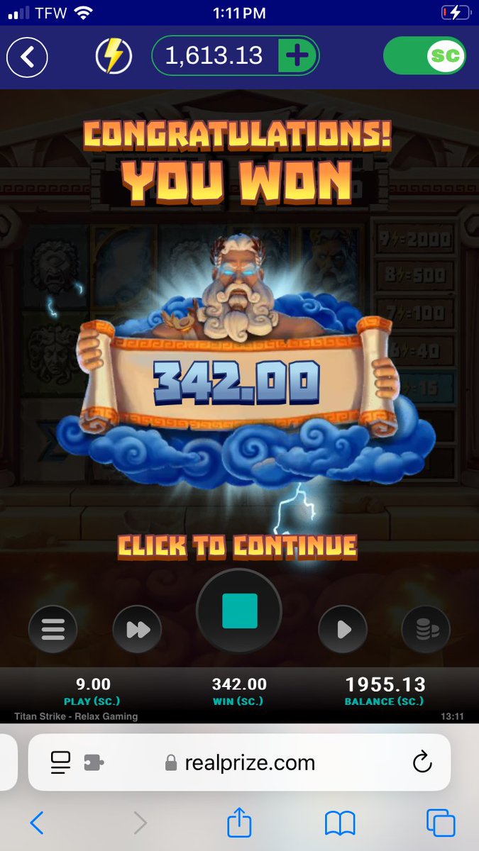 Holy smokes! 🤯 I just had my biggest win yet on RealPrize.com! This social casino is free to play, and you can win real prizes. Check this out! realprize.com/refer/161631