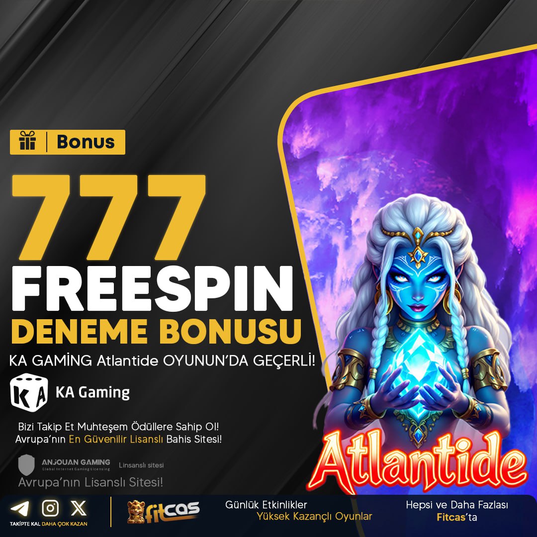🤩 777 FREESPIN  DENEME BONUSU 🤩

🆕 Bahis dünyasına kazançlı bir başlangıç yapmaya ne dersiniz?

🔂 Eğlence ve kazanç fırsatlarını Fitcas ile birlikte yaşayın 📈

👨‍💻Fit Bonuslar, Fitcas'ta!

👍Hemen üye ol, 777 FREESPİN bonusunu kap! 

✈️ Güncel Giriş:cutt.ly/fitcasosyal