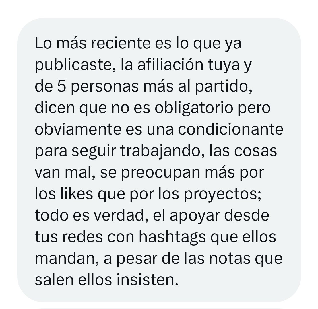 #OjosEnPuebla 👇🏻🇲🇽

🚨Testimonios comentan que los obligan que afilien a 5 personas a Morena 😱

¿Que dirá Armenta, Chedraui y José Tomé 🤔? ¿Habra represalias?

📝 <a href="/azucenau/">Azucena Uresti</a>