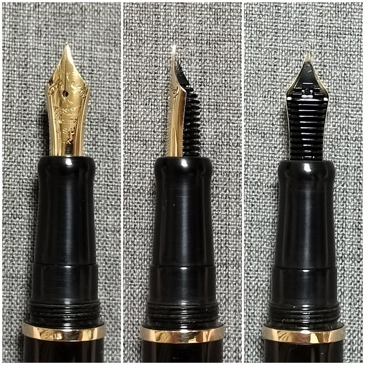 今日のペンは大橋堂 手作り万年筆螺鈿です。 引用したペンと同様に尻軸