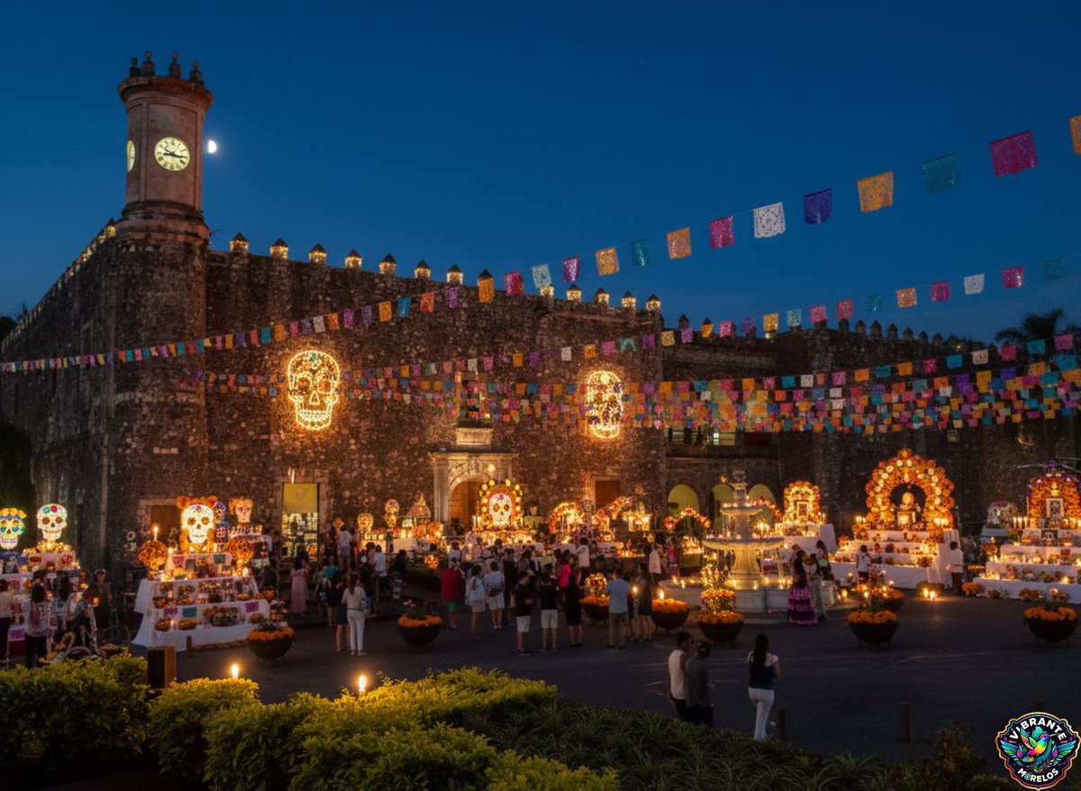 VibranteMorelos's tweet photo. ¿Se imaginan que Cuernavaca se iluminara así en Día de Muertos? 🥰💀🌸 https://t.co/TVqzyOmZtE