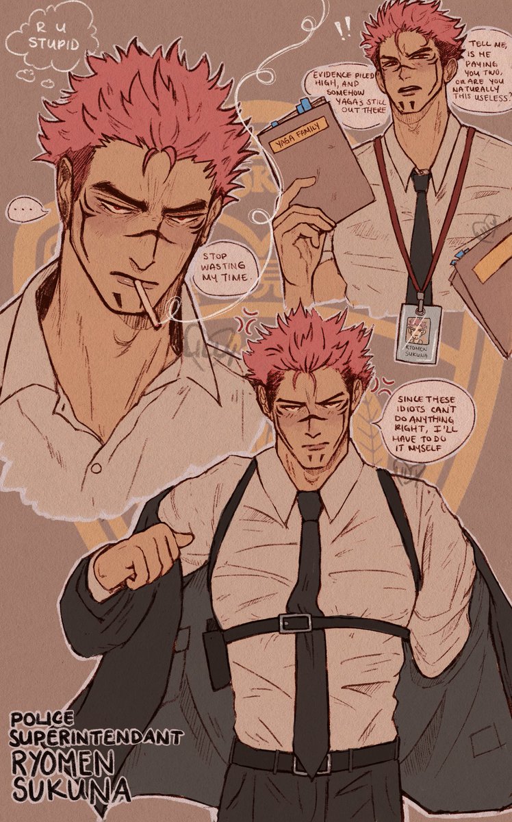 Police Superintendent Sukuna for my jjk yakuza AU :-)