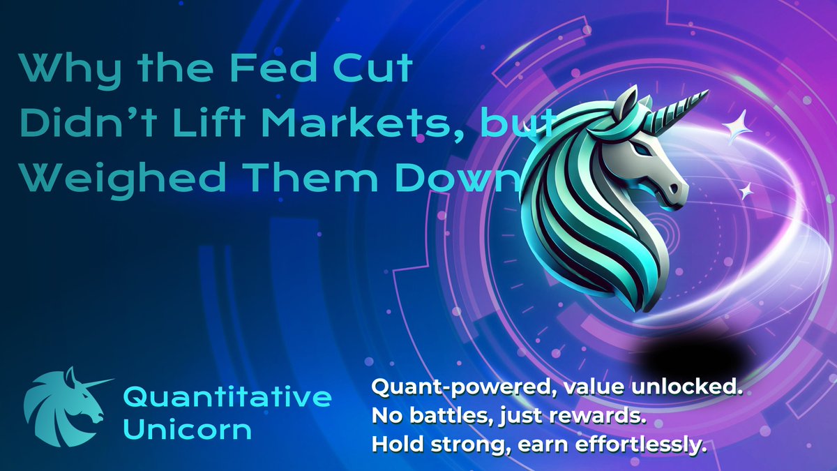 Brc20_QuniX's tweet image. Fed’s 25bps cut failed to lift markets:
• Priced in early
• Too small vs expectations
• Cautious guidance
• Macro headwinds remain

📌 QuniX: More of a recalibration than a rally spark. Wait for next liquidity trigger.

🔗 t.me/Brc20_QuniX/324

#RateCut #Bitcoin #QuniX