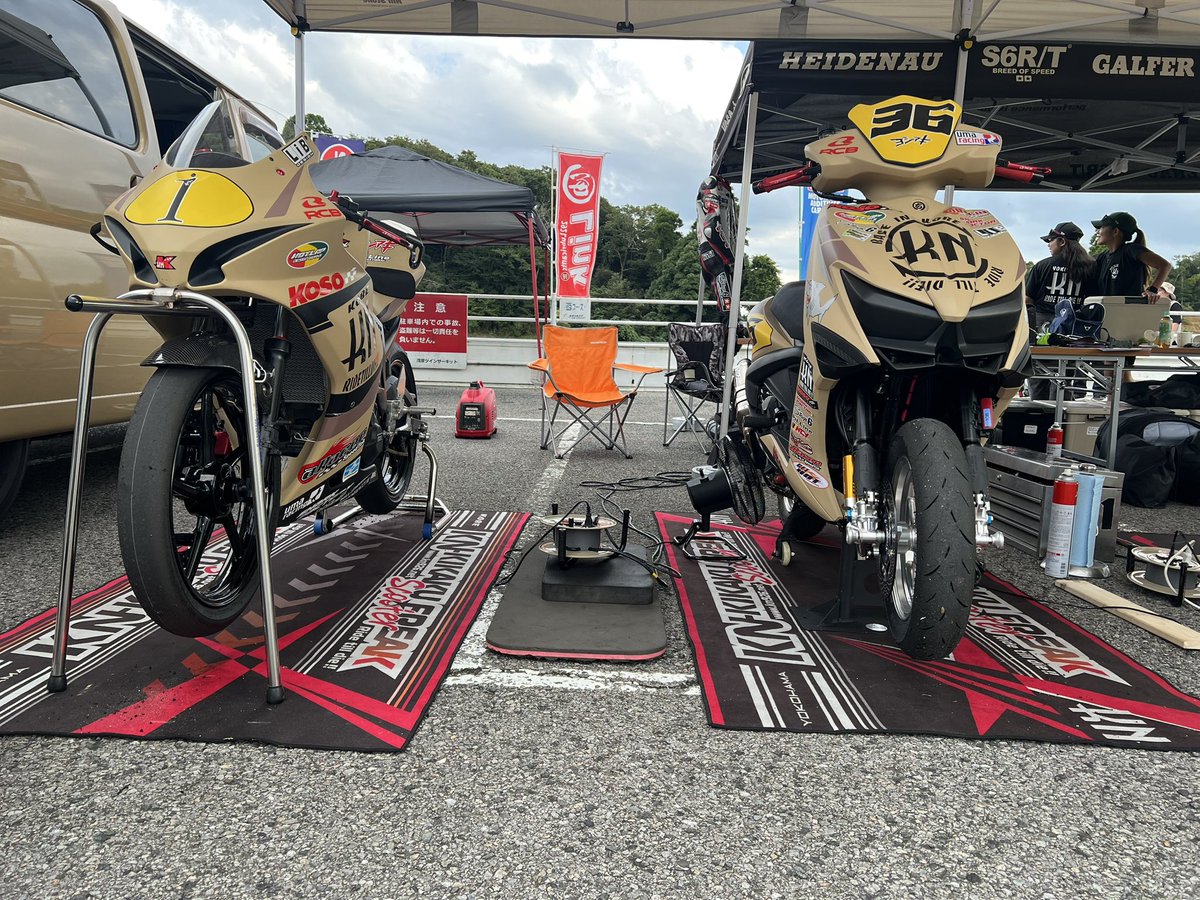 昨日は茂原ツインサーキットS-GP第4戦
に2クラス参戦しまして
今日は筋肉痛と関節痛で月曜定休日でホント良かったと思う😂