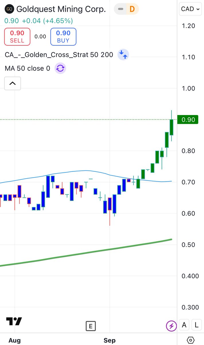 Goldquest Mining, after a very successful Beaver Creek, attention is now on brownfield and greenfield drilling at Romero and Cachimbo respectively. Very significant as it’s been a very long time since Goldquest was actively exploring the Tireo belt in Dominican Republic 🇩🇴. Chart