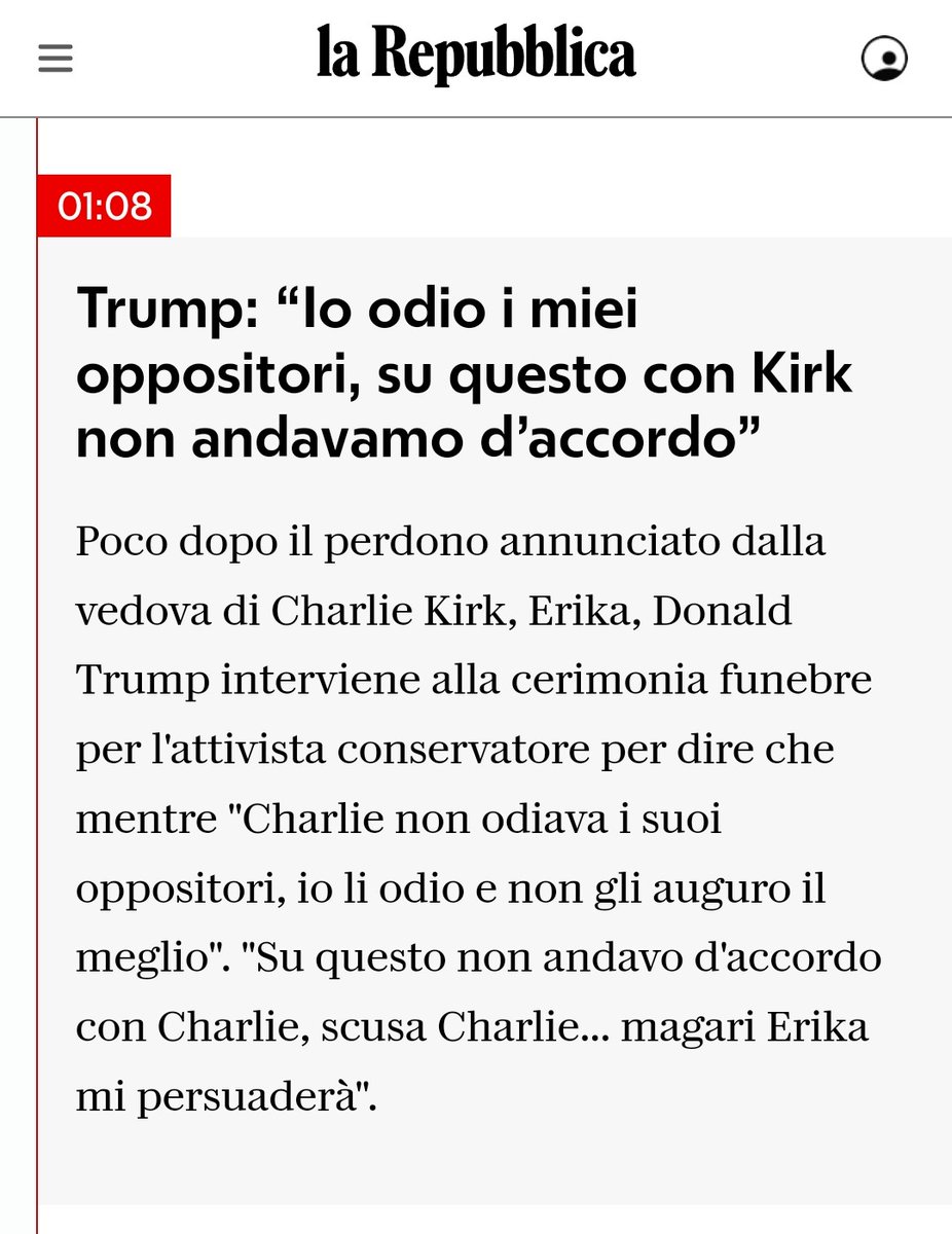 E con una sola frase Trump manda al macero una settimana di cazzate della destra mondiale sull'origine dell'odio politico