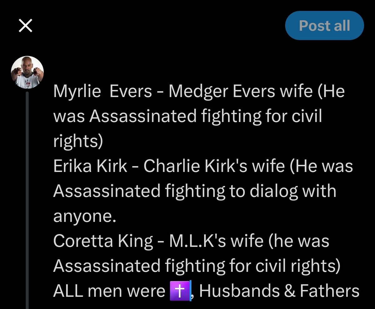 IAmLifeSkills's tweet photo. WoW!! Powerful speech Erika!!  God bless you and your family.  Sadly you are now in this sisterhood.😢 #ErikaKirk #CharlieKirkMemorial 🙏🏾 https://t.co/AntRlyqre0