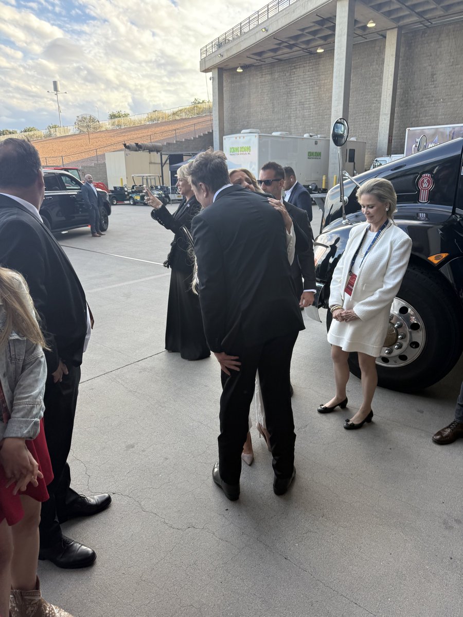 america's tweet image. Elon Musk comforts Erika Kirk after attending her husband Charlie Kirk’s massive Celebration of Life Event in Phoenix, Arizona.