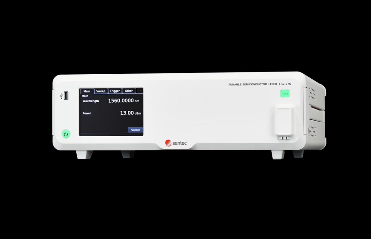 santec_corp's tweet image. Meet the TSL-775 Tunable Laser: ultimate precision for optical testing.
✔ 1480–1640 nm range
✔ 200 nm/s sweep
✔ &amp;lt;60 kHz linewidth
✔ +13 dBm output

🔬 Perfect for DWDM, silicon photonics, spectroscopy &amp;amp; more.
#TunableLaser #Photonics

inst.santec.com/products/test-…
