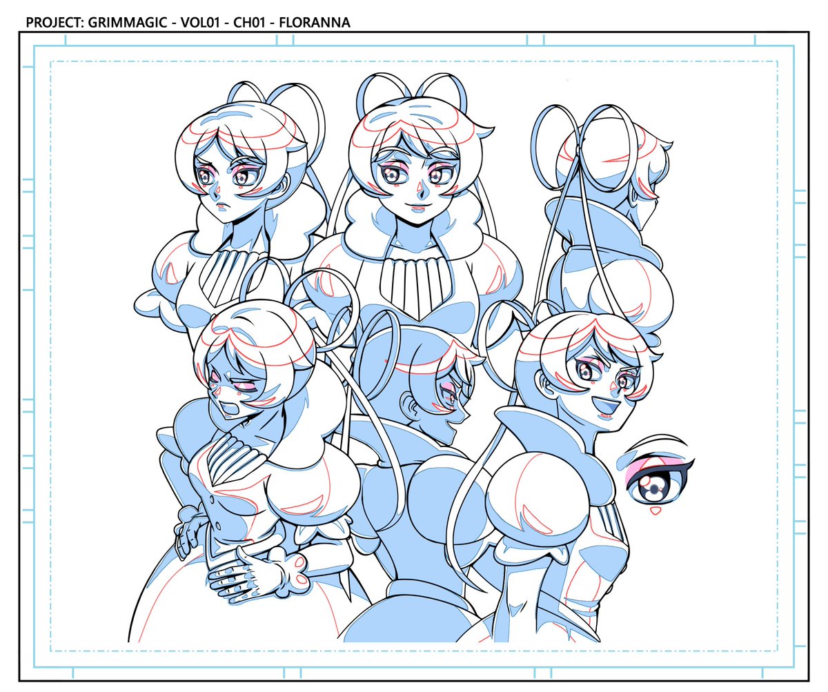 luxcoastpixels's tweet photo. 67 through 70 out of 100. 
Forgot to mention in the last post the colors and arrangement of the design sheets will change for every chapter.

Characters by Twiins_iink
Read the GrimMagic webcomic and get caught up with all my event fancomics here:
https://t.co/HaYWlVwCpO https://t.co/XVVqyJlZh9