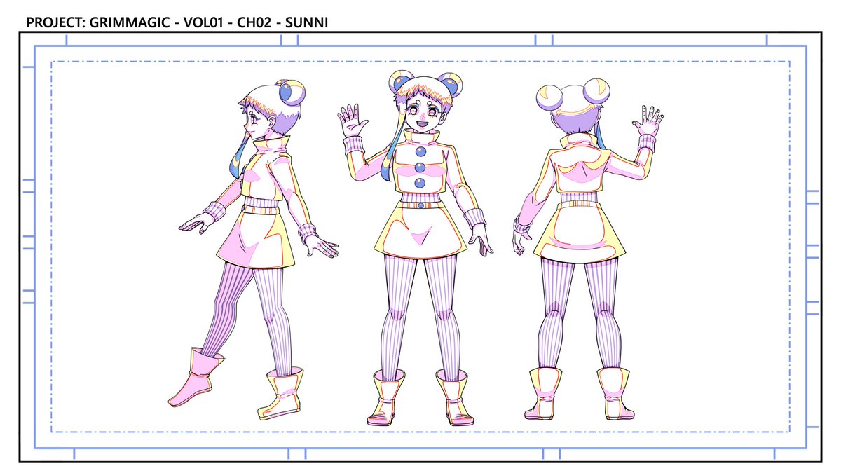 luxcoastpixels's tweet photo. 67 through 70 out of 100. 
Forgot to mention in the last post the colors and arrangement of the design sheets will change for every chapter.

Characters by Twiins_iink
Read the GrimMagic webcomic and get caught up with all my event fancomics here:
https://t.co/HaYWlVwCpO https://t.co/XVVqyJlZh9