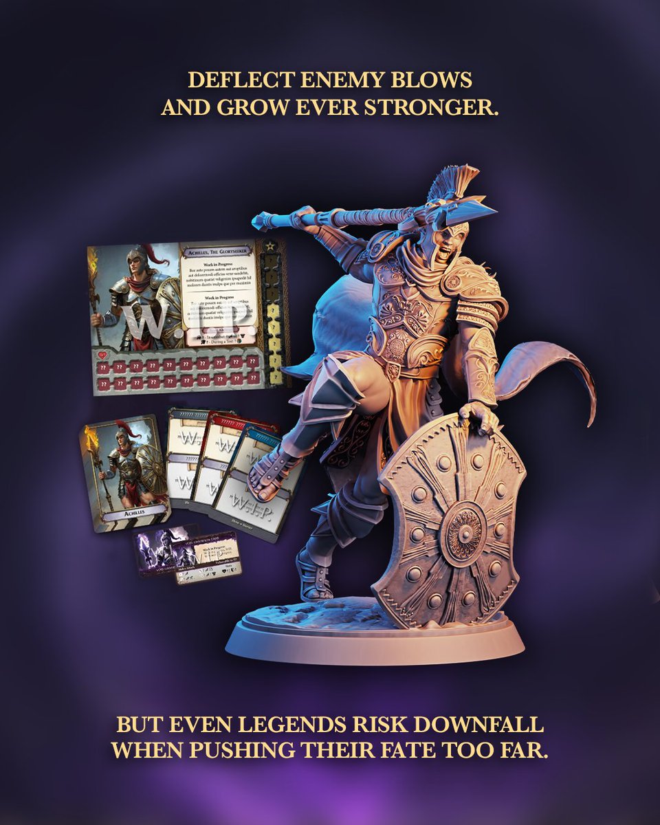 We unlocked Achilles, the Gloryseeker.

A hero who grows stronger with every strike he deflects.

Stay tuned for more updates.

👉 Back NOW on Gamefound:
gamefound.com/en/projects/dr…

#SpellRiftLegends #BoardGames #TabletopGaming