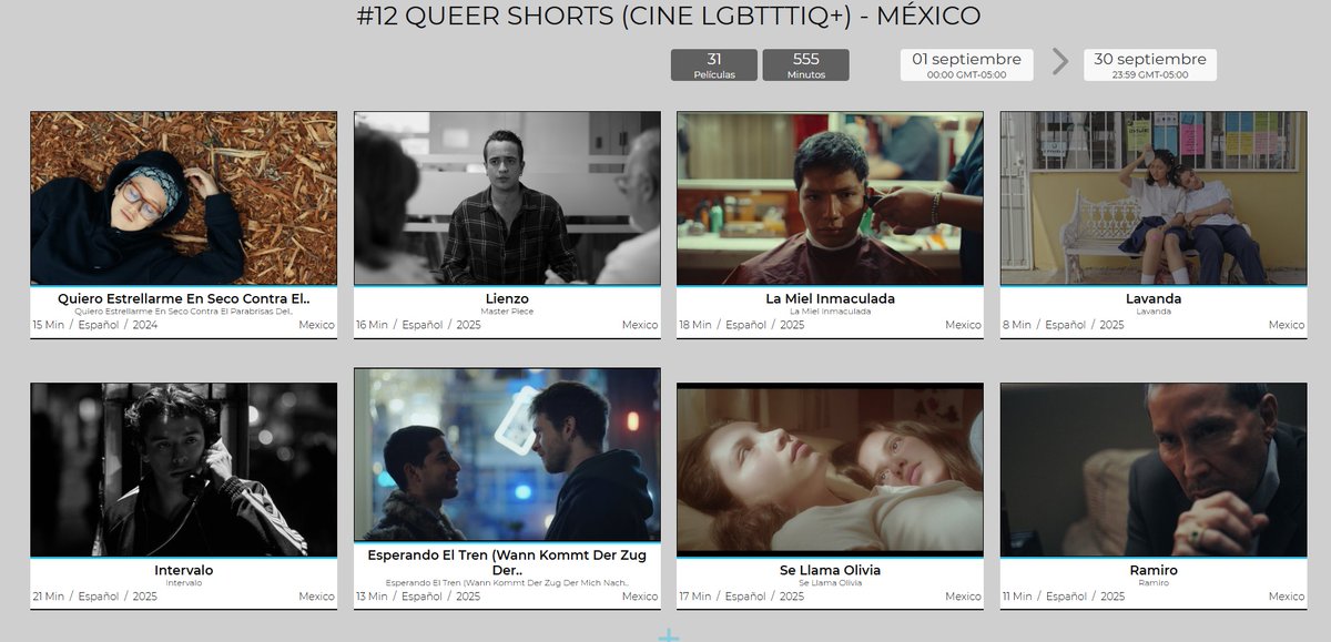 Gabrielgtzg's tweet photo. En la plataforma @festhome está toda la programación del @shortsmexico de este 2025.
Y como siempre hay una selección de #QueerShorts 🎞️🏳️🌈 y se puedem #Gartis ver en todas las Américas 🌎
https://t.co/xCa6FGE04N https://t.co/sQAZPWLOrv