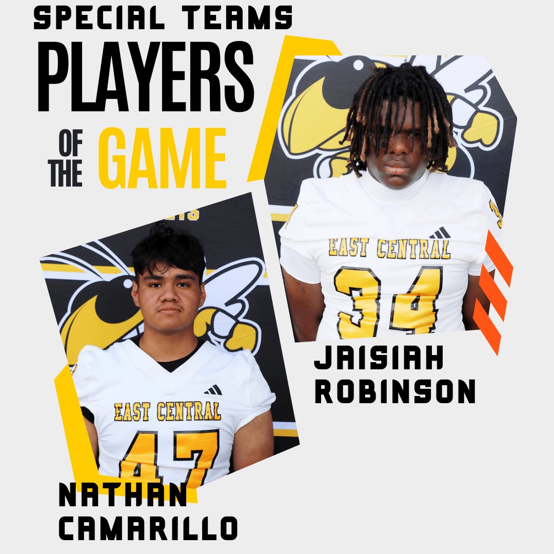 _ECFootball's tweet photo. HORNET PLAYERS OF THE GAME 
Against the Boerne Greyhounds, these Hornets brought the 🔥 and left it all on the field. These Hornets set the tone and showed what EC Football is all about — Fight, Pride, Relentless Energy! 

@_ECAthletics @ArriolaSuzette @joehubb74 @ECISDtweets https://t.co/BgQ9Ki9O37