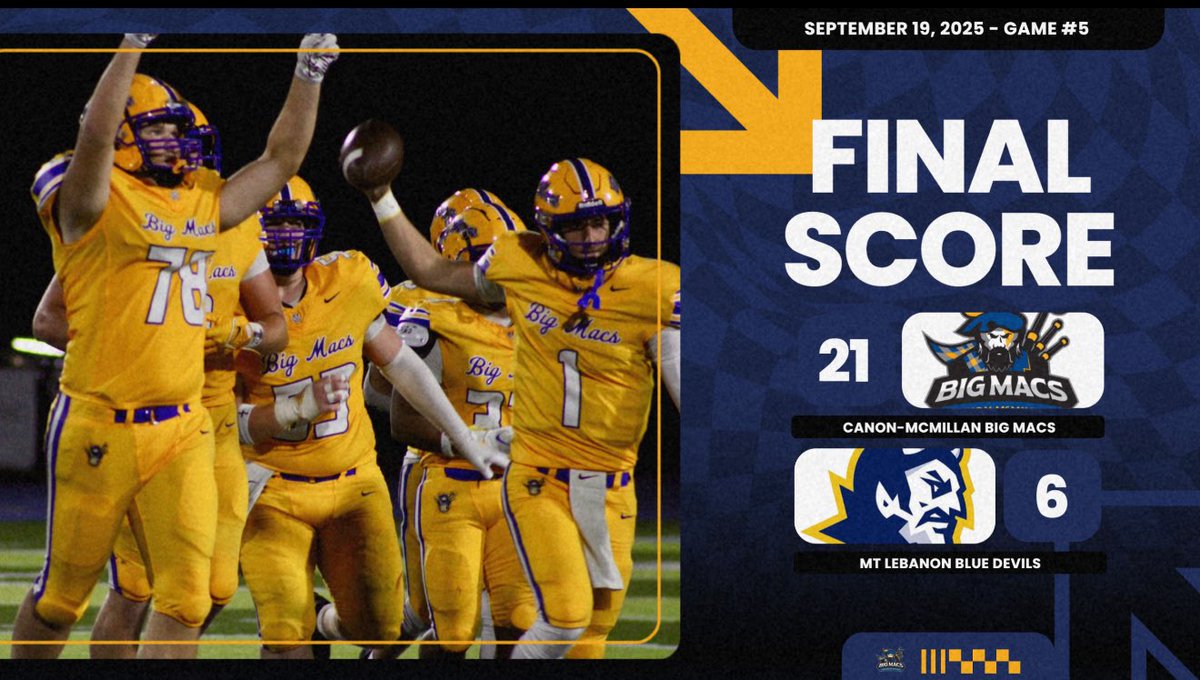 CANON-MCMILLAN FOOTBALL (@bigmacsfootball) on Twitter photo 