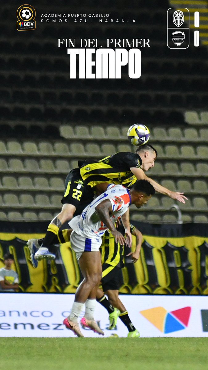 #LigaBancoDeVenezuela | J11

<a href="/DvoTachira/">Deportivo Táchira FC</a> 0️⃣-0️⃣ 𝑨𝒄𝒂𝒅𝒆𝒎𝒊𝒂 𝑷𝑪

⌚️: 45+8' Primer tiempo cumplido ✔️