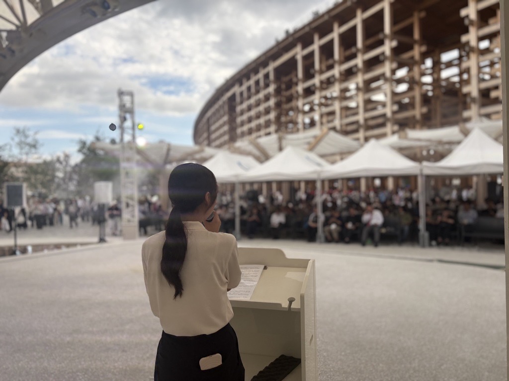 AccessGHD_PR's tweet image. 大阪・関西万博の大阪ヘルスケアパビリオン「リボーンステージ」にて、新入社員がプレゼンテーションに挑戦しました。…