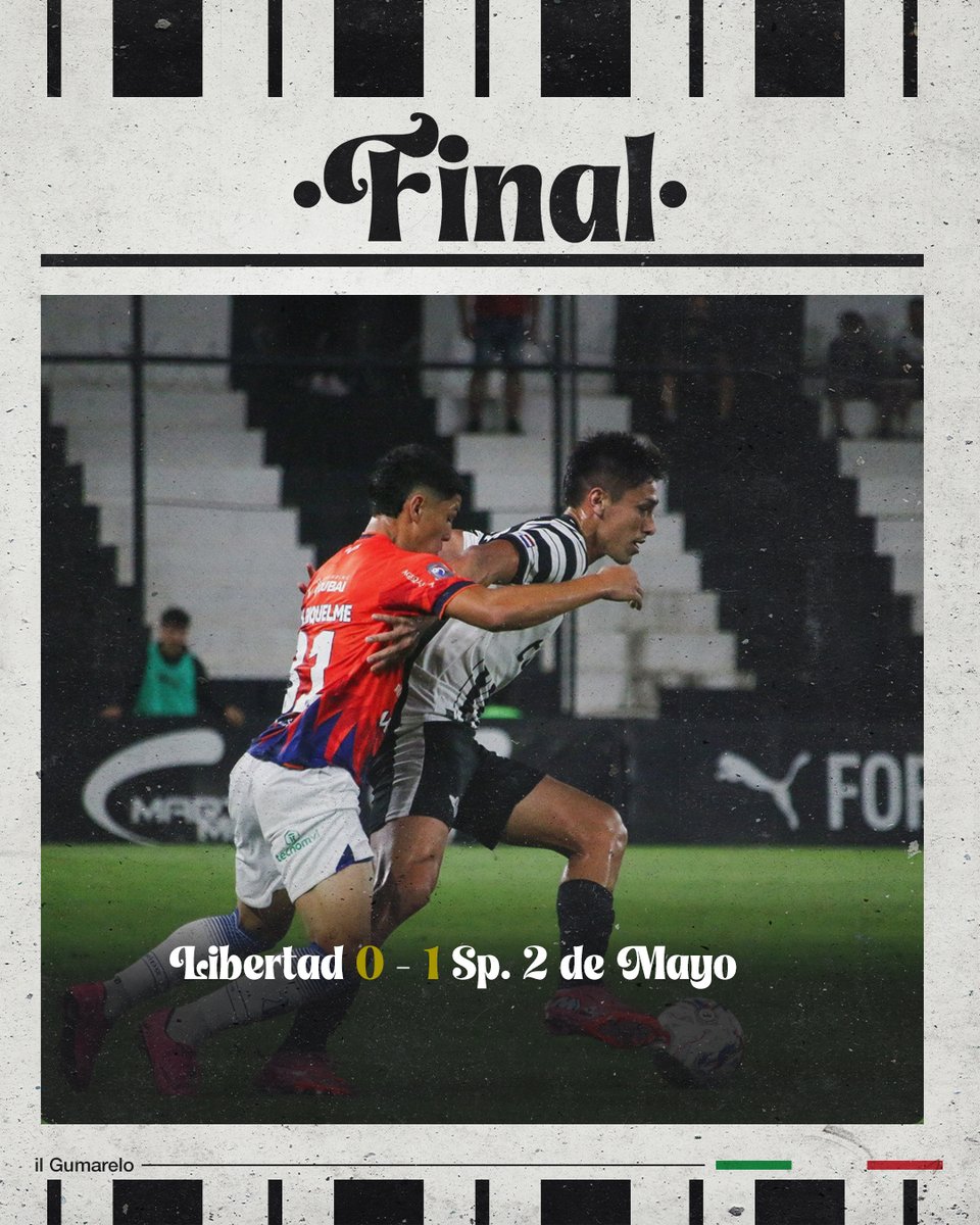 ⛔️ DERROTA EN EL DESCUENTO

Libertad no tuvo certeza en el arco 😓⚽️ y el Gallo Norteño lo ganó de penal en el final 🐓🔥.

Para colmo, Tacuara se fue expulsado por un codazo y dejo al equipo con hombre con uno menos lo cual dificulto en demasía 😡👊🔴 

#VamosGuma 🏁🥬