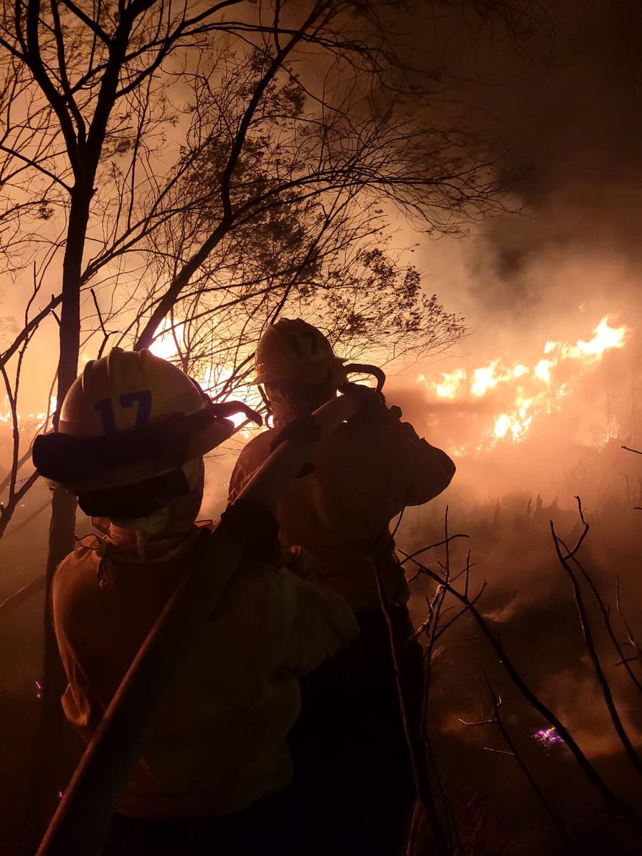 Ahora #K17Guarambaré se encuentran trabajando en la zona Loma’i #Guarambaré en un #IncendioForestal
