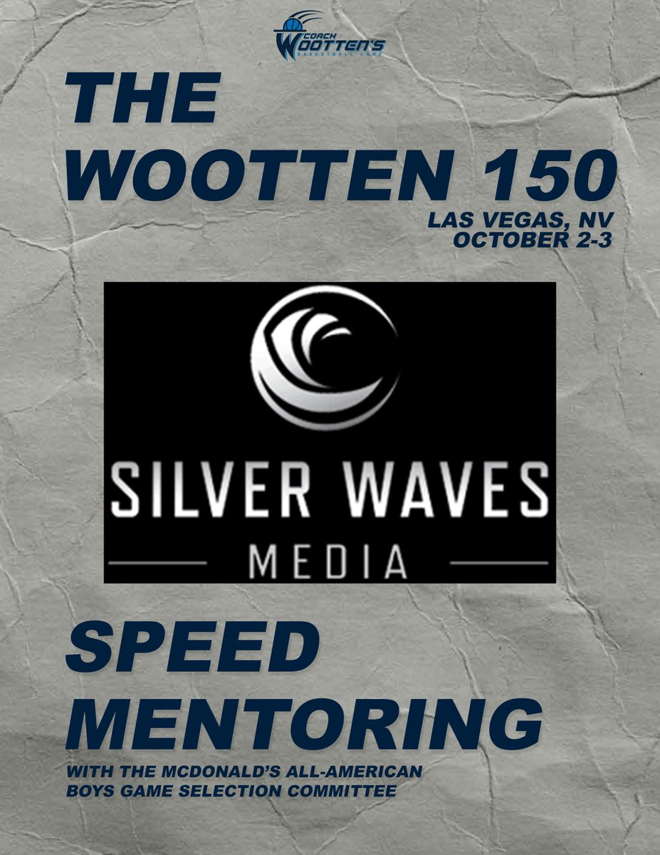 A MUST attend‼️

Speed Mentoring with the McDonald's All-American Boys Game Selection Committee at The Wootten 150 in Las Vegas, NV, presented by <a href="/SilverWaveMedia/">Silver Waves Media</a>.🍟🏀🌟

👀what Committee members will be present⬇️(cont.)

<a href="/McDAAG/">McDonald's All American Games</a> <a href="/espn/">ESPN</a> <a href="/247Sports/">247Sports</a> <a href="/jrnba/">Jr. NBA/Jr. WNBA</a>