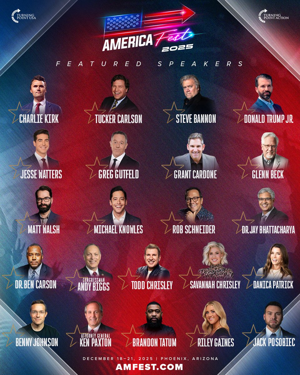 I can't with these "HOW DARE Trump/MAGA turn Erika Kirk's memorial service into a political event! 😱" hot takes.

Please.... no group that organizes events like THIS 👇🏼 accidentally has an event hijacked by Trump or anyone else.

TPUSA's CEO got exactly the event she wanted. 🤷🏻‍♂️