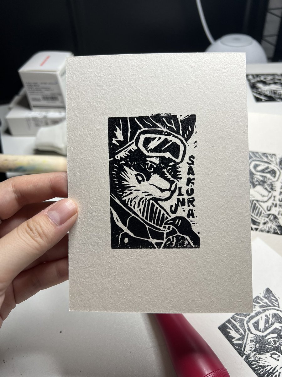 Relief Prints commission for <a href="/Sakurainu_fur/">Sakura-Inu🐾桜犬🔜 ACFI</a> 

#furrycommission