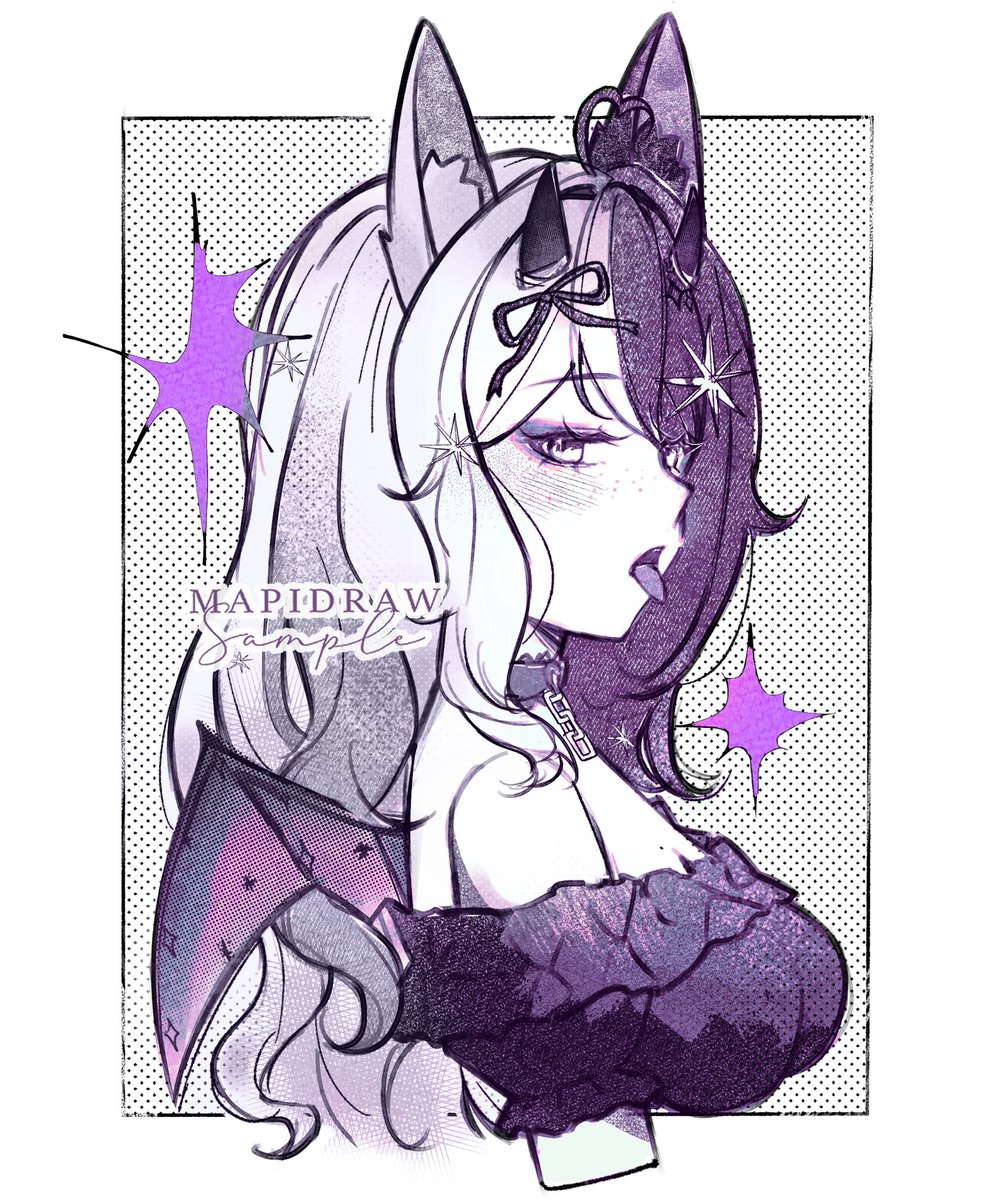 I’m so sassy sometimes… x3 
-
-
<a href="/mapidraw/">ʚ mapi ɞ</a> 
-
-
🚫💜this is a paid commission. please respect the artist and do not copy, trace, and steal.💜🚫 
-
-
-
-
-
#majestic9talesart #vtuberart #foxvtuber #vtubers #spookyvtuber