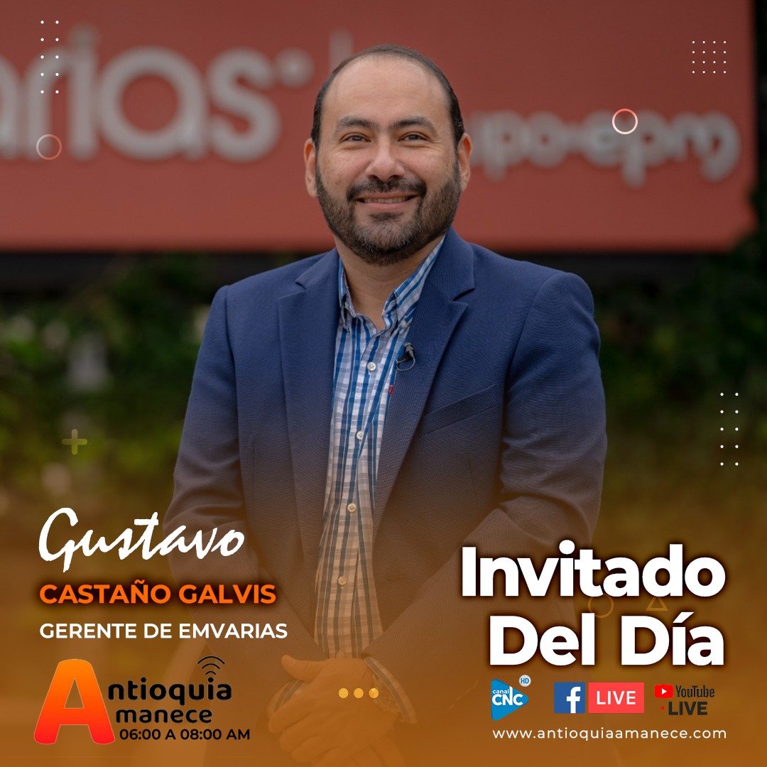 antamanece's tweet image. 🗓️ Mañana, lunes 22 de septiembre, inicia la semana informativa en #AntioquiaAmanece con #EstiloPropio.

Nos acompaña Gustavo Castaño Galvis, con quien hablaremos sobre la gestión en @Emvarias, la entidad que lidera y los retos que enfrenta.

Sintonízanos desde las 6:00 a.m. para