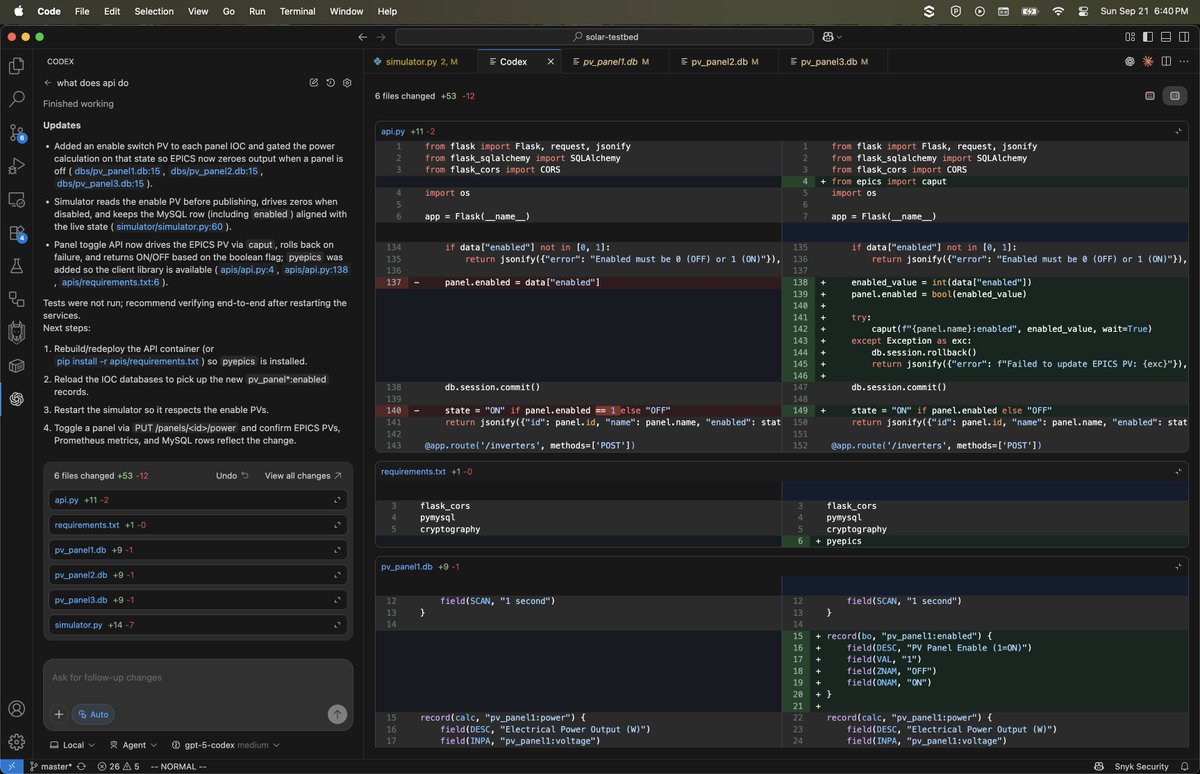 lambdaEranga's tweet image. Codex with gpt-5 is exiting and promising... #codex #gpt5 #videcoding