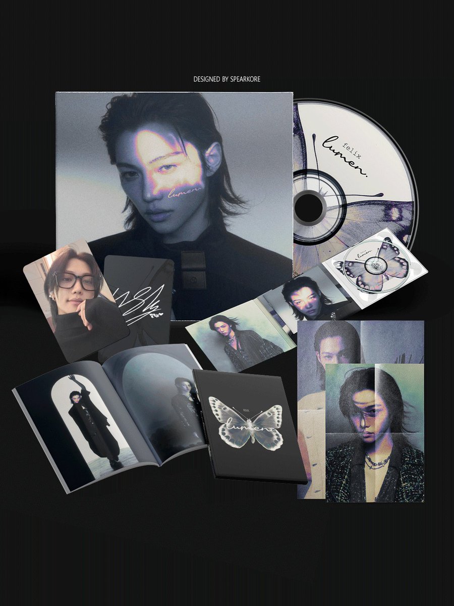 spearkore's tweet image. #felix : &apos;lumen&apos; fictional album concept

#graphicsdesign #albumdesign #straykids #leefelix