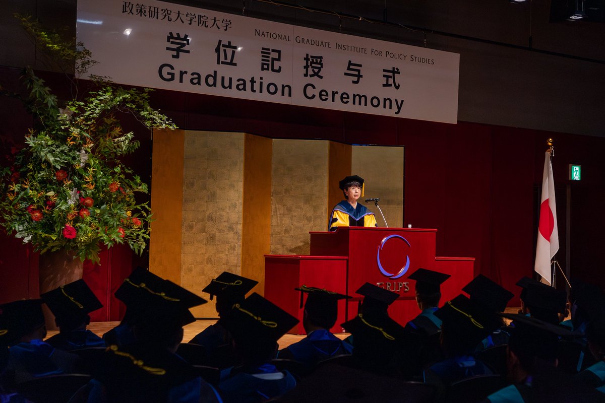 GRIPS_English's tweet image. GRIPS held 2025 Fall Graduation Ceremony on September 12.

In the ceremony, Hiroko Ota, GRIPS President addressed the 175 graduates from 49 countries, highlighting that Dr. Inazo Nitobe&apos;s work at the League of Nations had once been praised as &quot;the wise patience of the East,&quot; and…