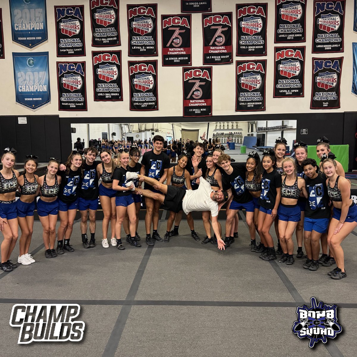 OMG you aren’t ready for <a href="/champbuilds/">CHAMPBUILDS</a> 🤝 Squad collab 💣🙌  
•
•
•
#cheer #cheerleading #allstarcheer #pyramid #stunt #fyp #explore #level6