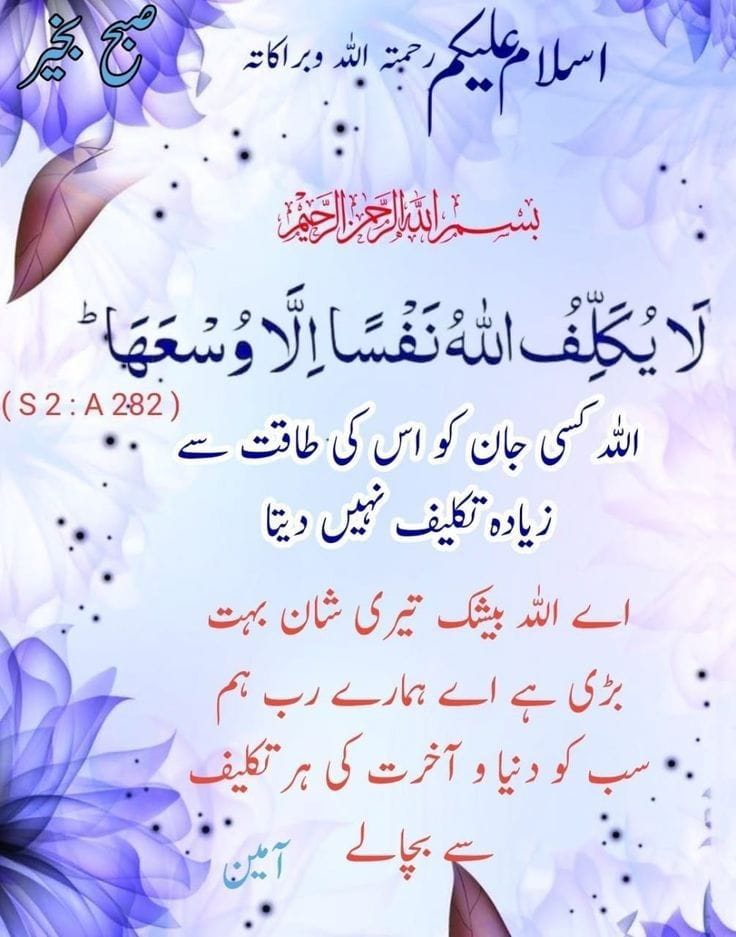 السلام علیکم ورحمتہ اللہ وبرکاتہ 
صبح بخیر زندگی