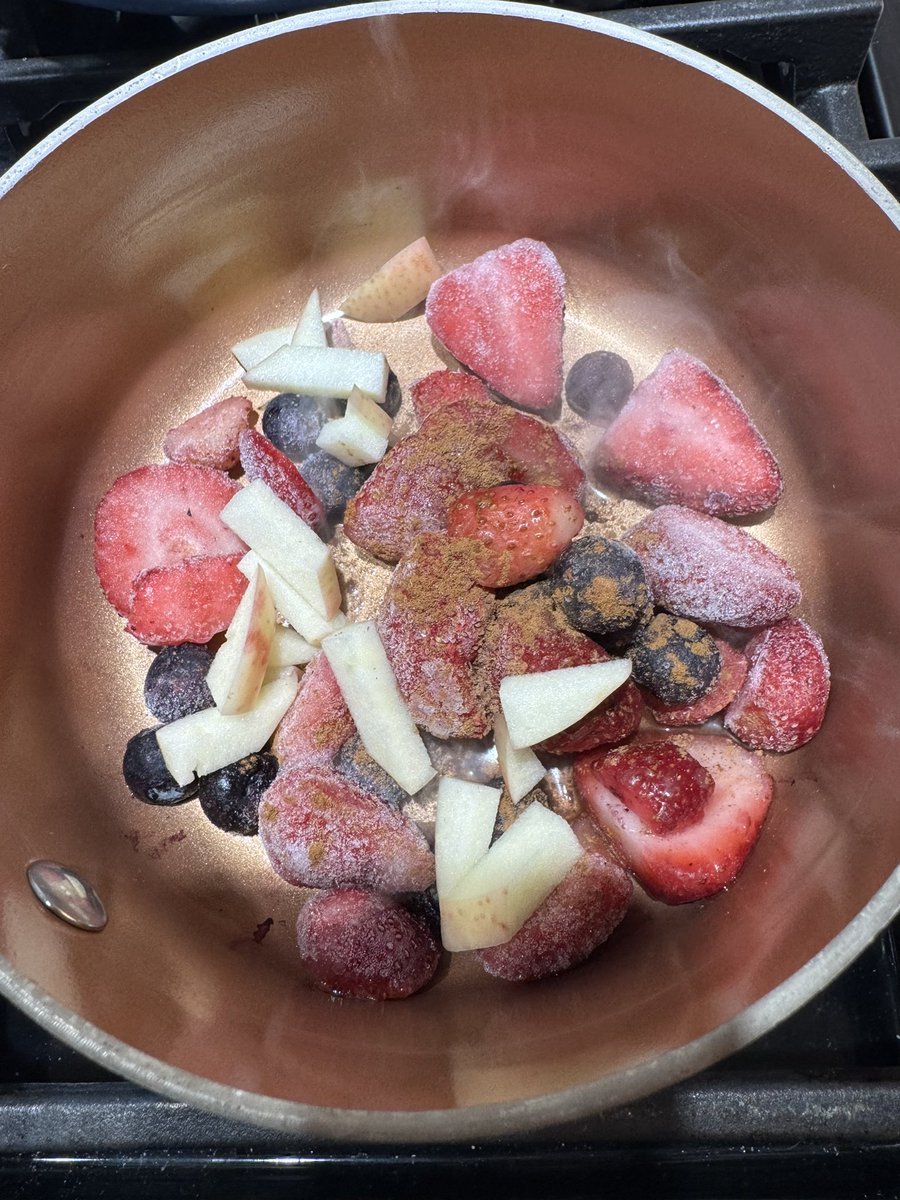 Apple cake with berry sauce for my pennys 5th birthday tomorrow!!!