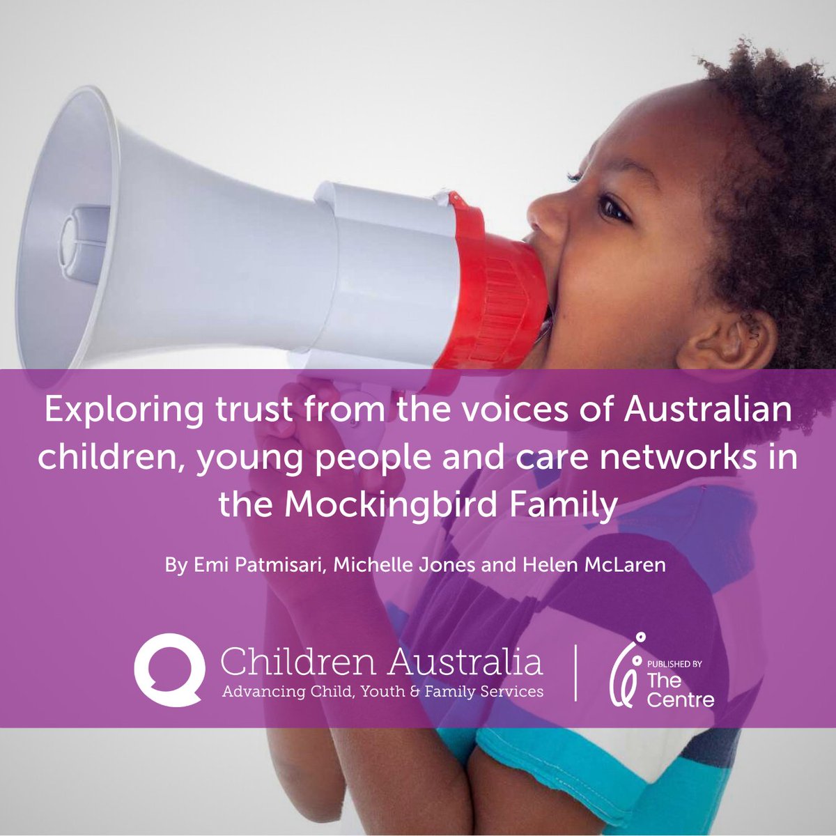 CFECFW's tweet photo. Free to read in Children Australia: Exploring trust from the voices of Australian children, young people and care networks in the Mockingbird Family
https://t.co/0fcNrig8yz

#FosterCare #KinshipCare #OutOfHomeCare #ChildWelfare #EvidencePractice #ChildrenAustralia https://t.co/2onY9fldGG